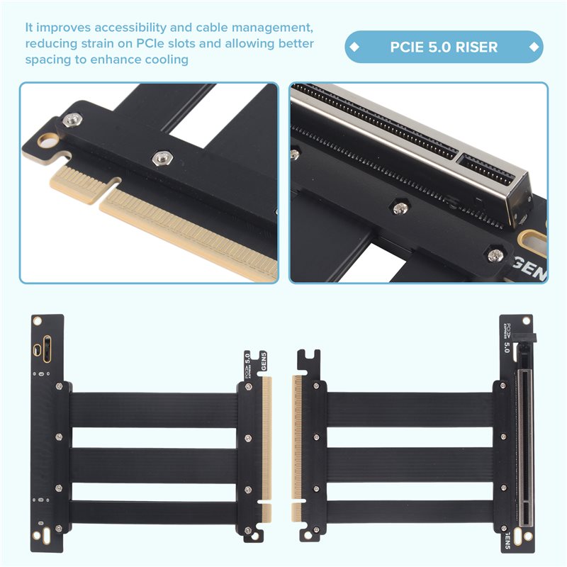 For Pcie 5.0 X16 Riser Cable E - огляд і ціна Pcie 5.0 Gpu Riser Cable
