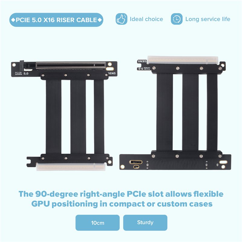 For Pcie 5.0 X16 Riser Cable E - огляд і ціна Pcie 5.0 Gpu Riser Cable